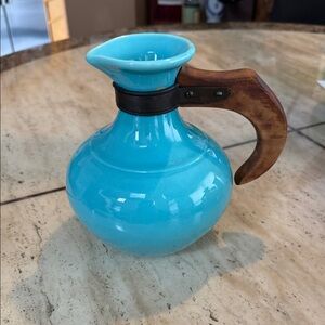 Bauer Aqua Ceramic Jug with Wooden Handle